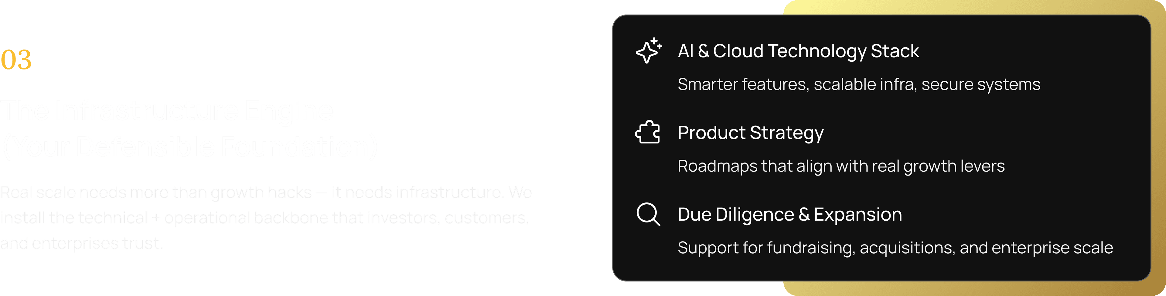 Enterprise value building - pillar 3